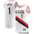 Simons Blazers White Jersey