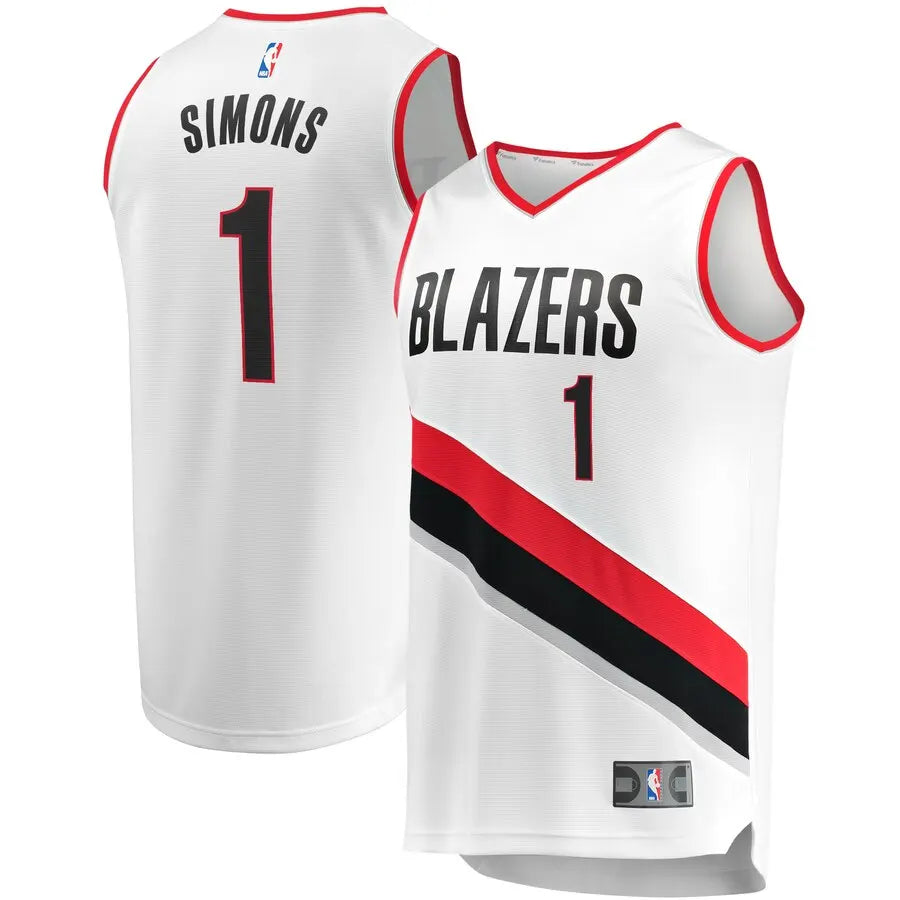 Simons Blazers White Jersey