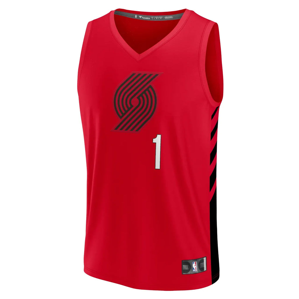 Fanatics Simons Blazers Red Jersey - Hình 3