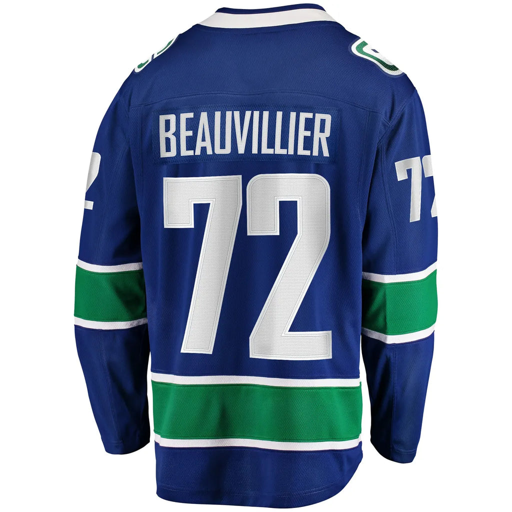 Beauvillier Canucks Blue Jersey - Hình 4
