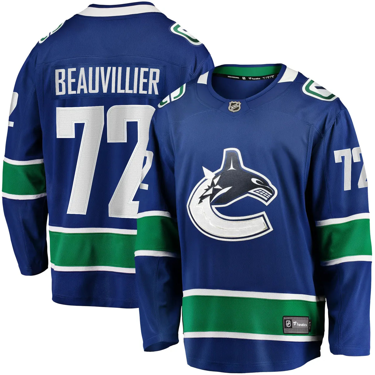 Beauvillier Canucks Blue Jersey - Hình 2