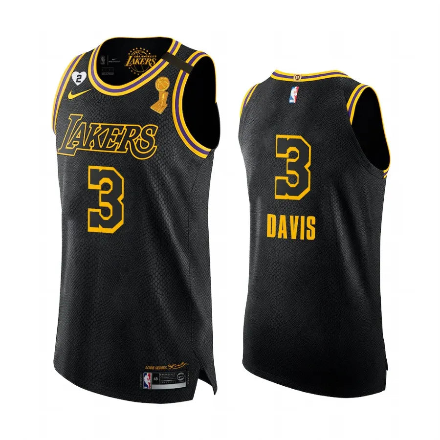 Davis Lakers Black Jersey nike