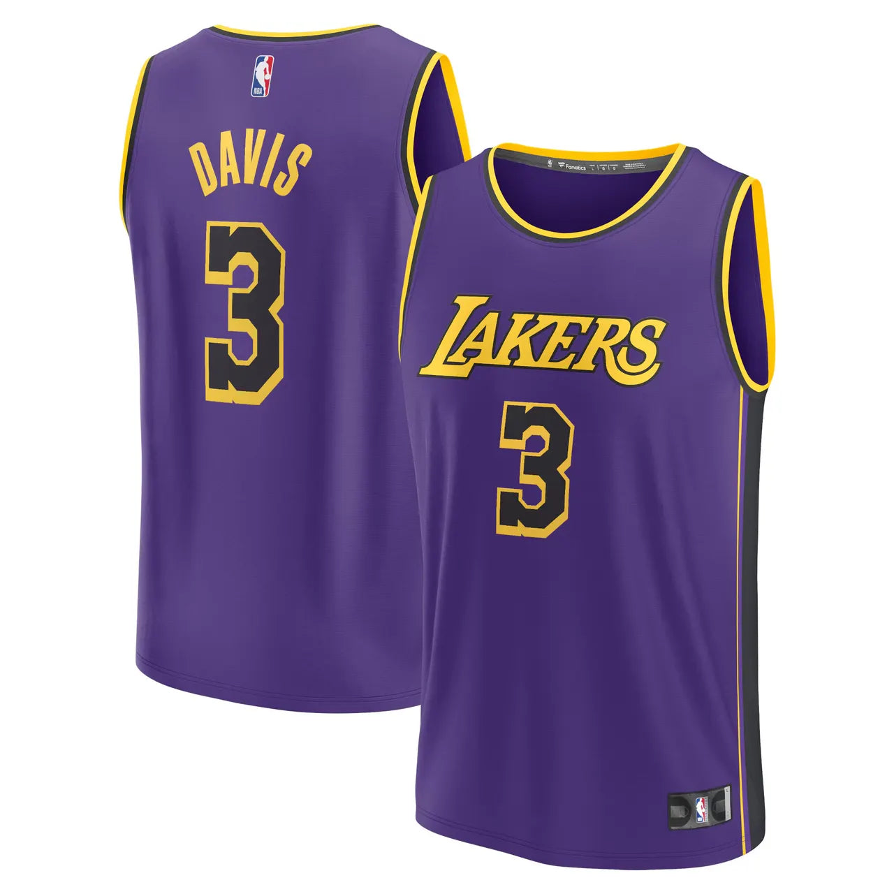 fanatics Davis Lakers Purple Jersey