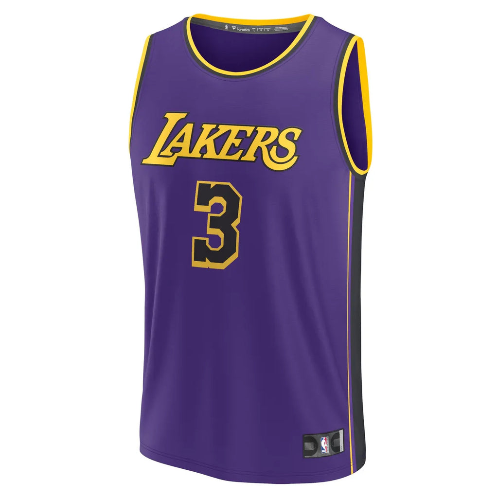 fanatics Davis Lakers Purple Jersey - Hình 3