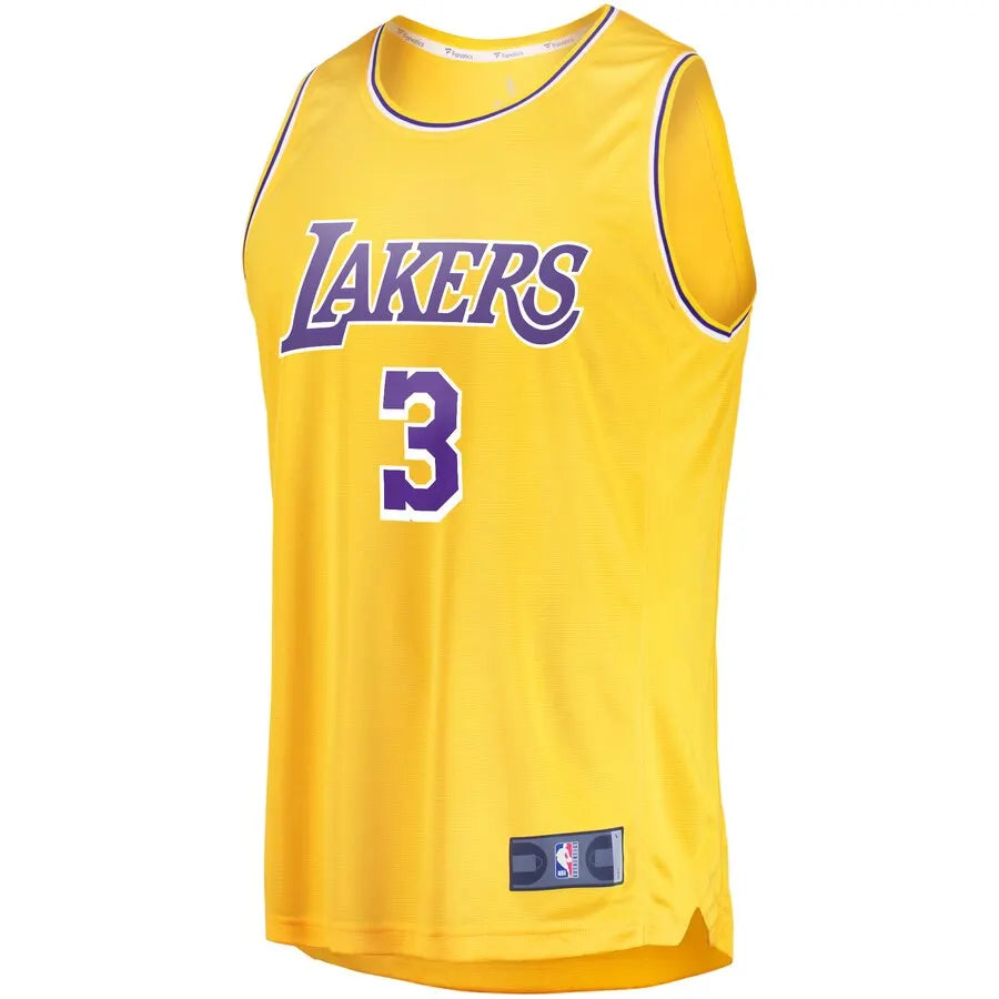 fanatics Davis Lakers Gold Jersey - Hình 2