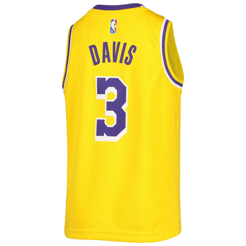 authentic Nike Davis Lakers Gold Jersey - Hình 4