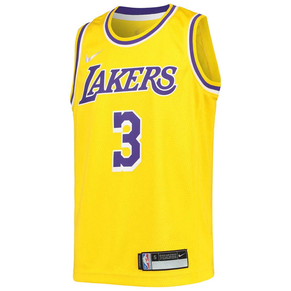 authentic Nike Davis Lakers Gold Jersey - Hình 3