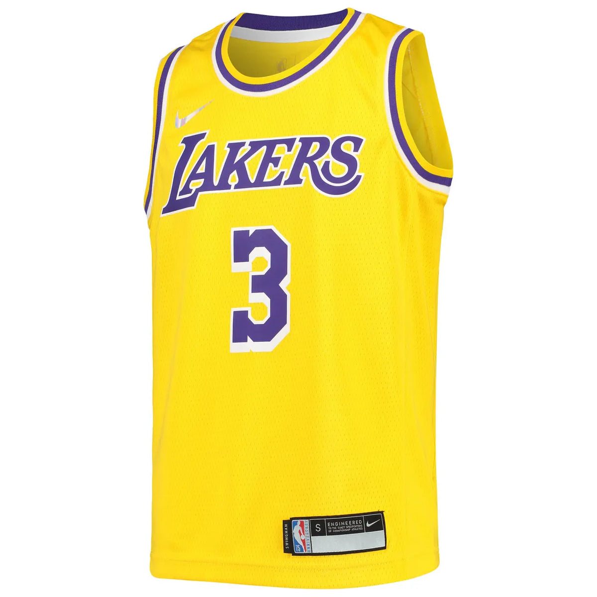 authentic Nike Davis Lakers Gold Jersey - Hình 3