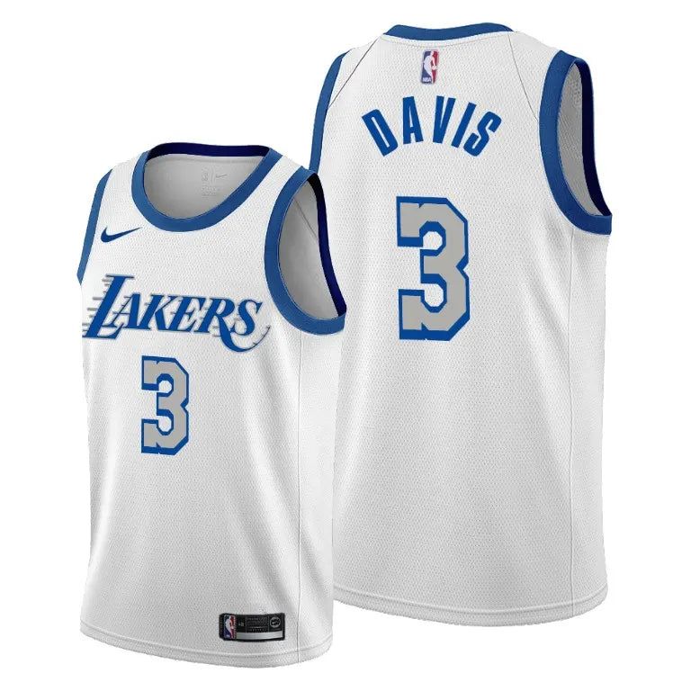 nike alternate Davis Lakers White Jersey