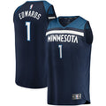 Edwards Timberwolves Navy Jersey fanatics