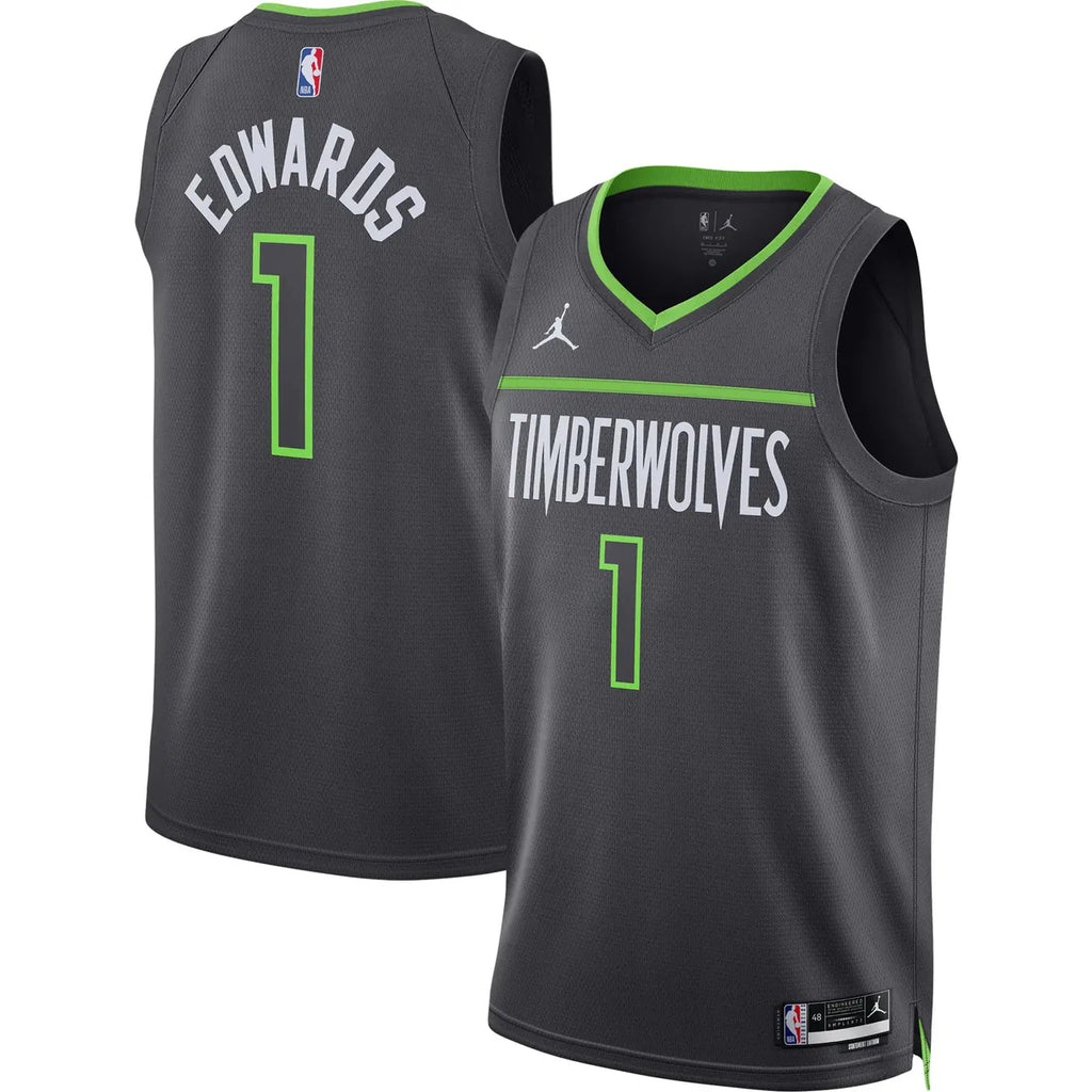 Edwards Timberwolves Gray Jersey