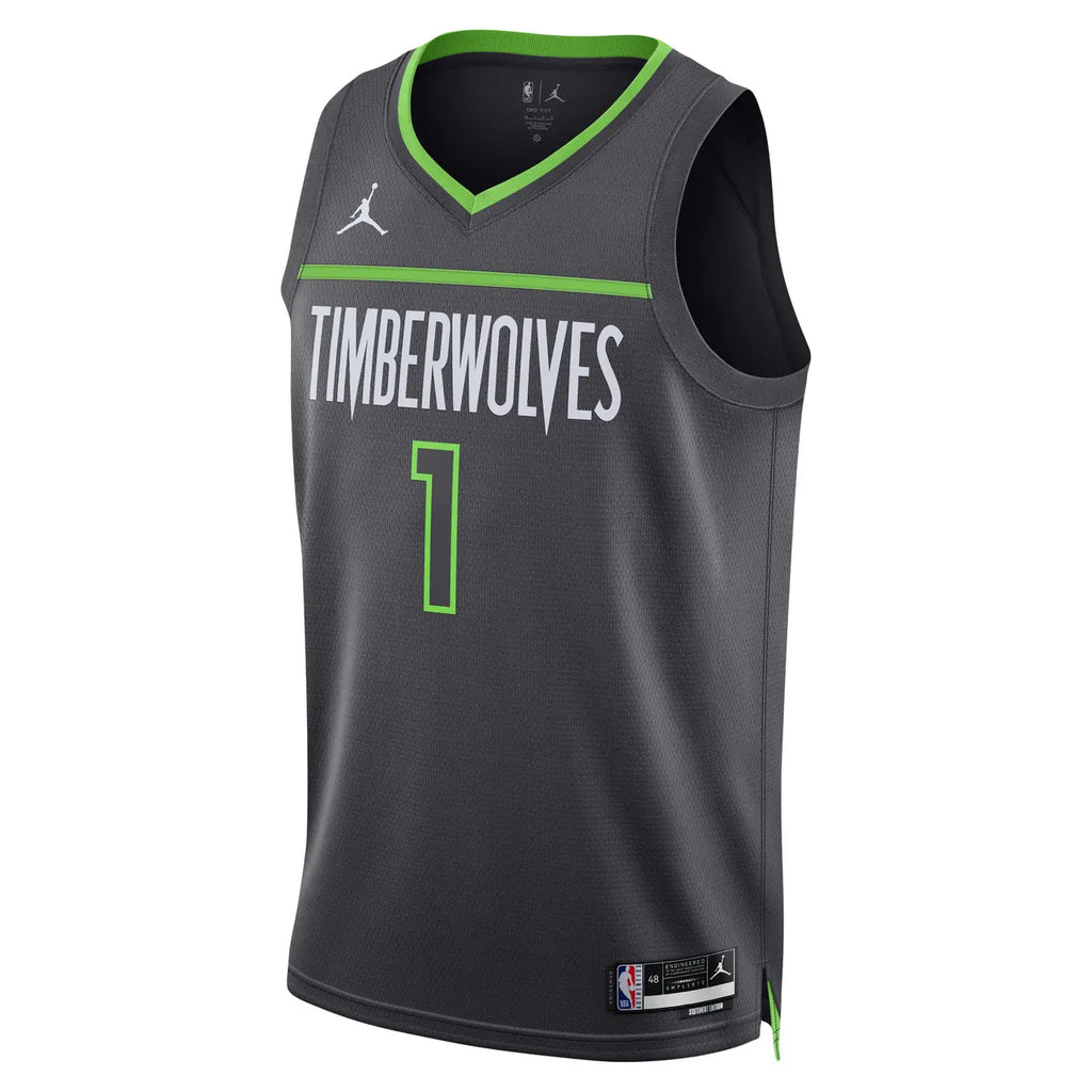 Edwards Timberwolves Gray Jersey - Hình 3