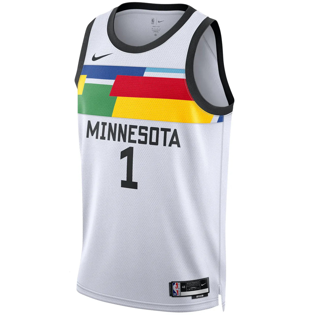 nike Edwards Timberwolves White Jersey - Hình 3