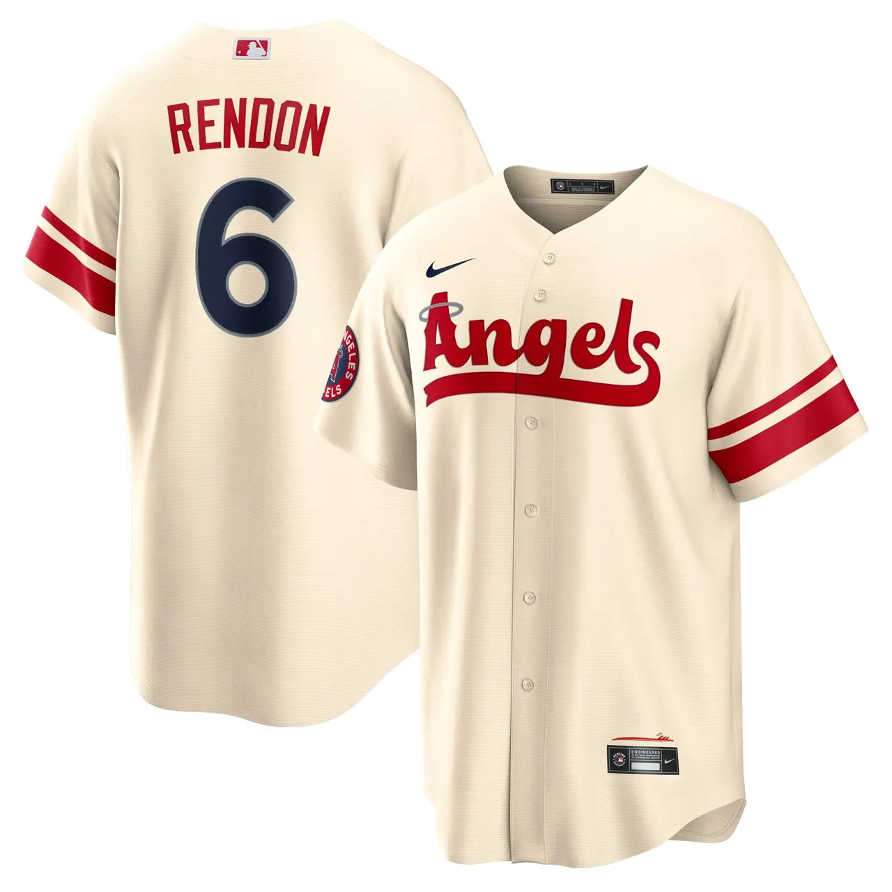 Angels Rendon Cream Throwback Jersey