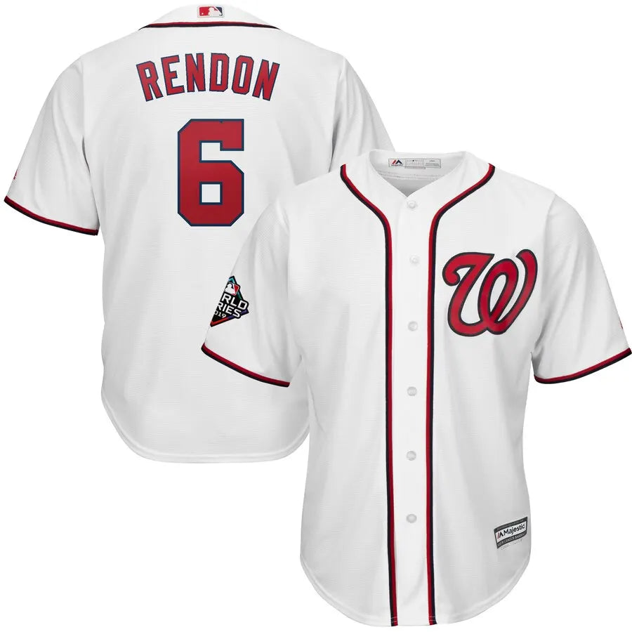 majestic Rendon Nationals White Jersey