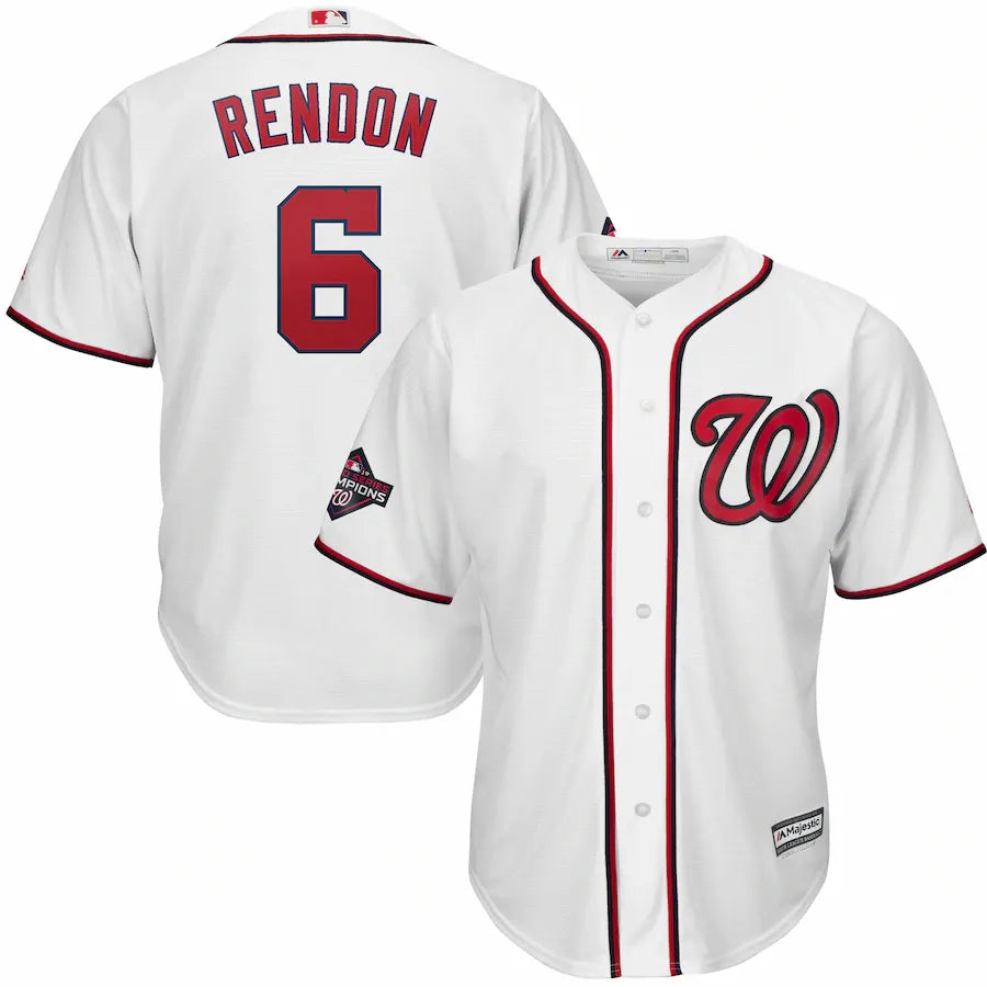 majestic Rendon Nationals White Jersey