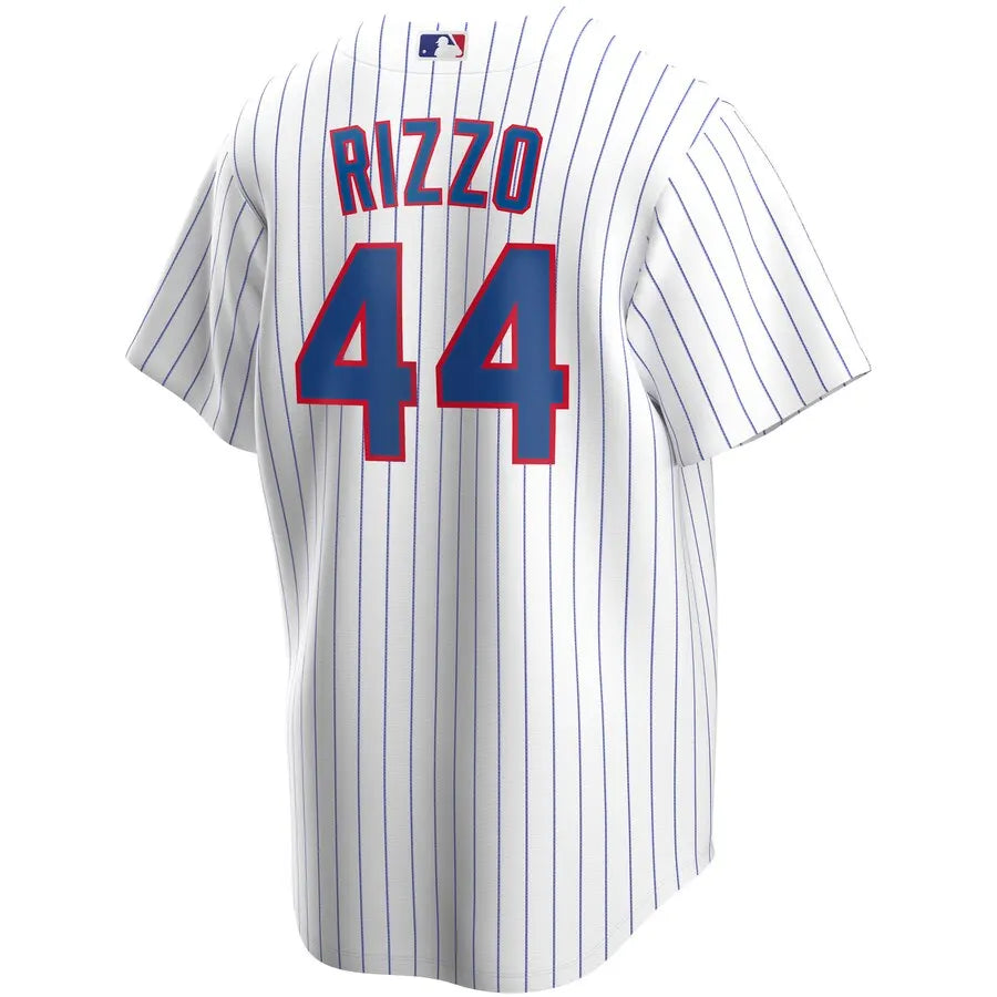 Cubs Rizzo White Pinstripe Jersey - Hình 3
