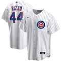 Cubs Rizzo White Pinstripe Jersey