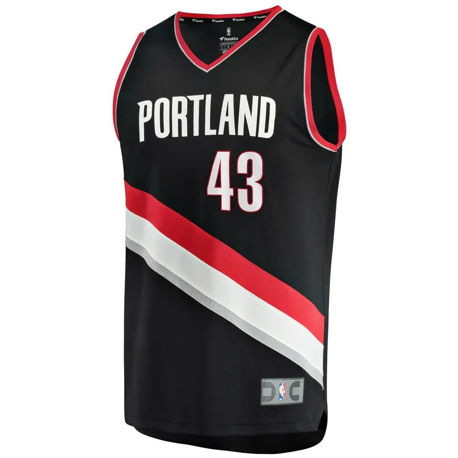 fanatics Tolliver Blazers Black Jersey - Hình 2