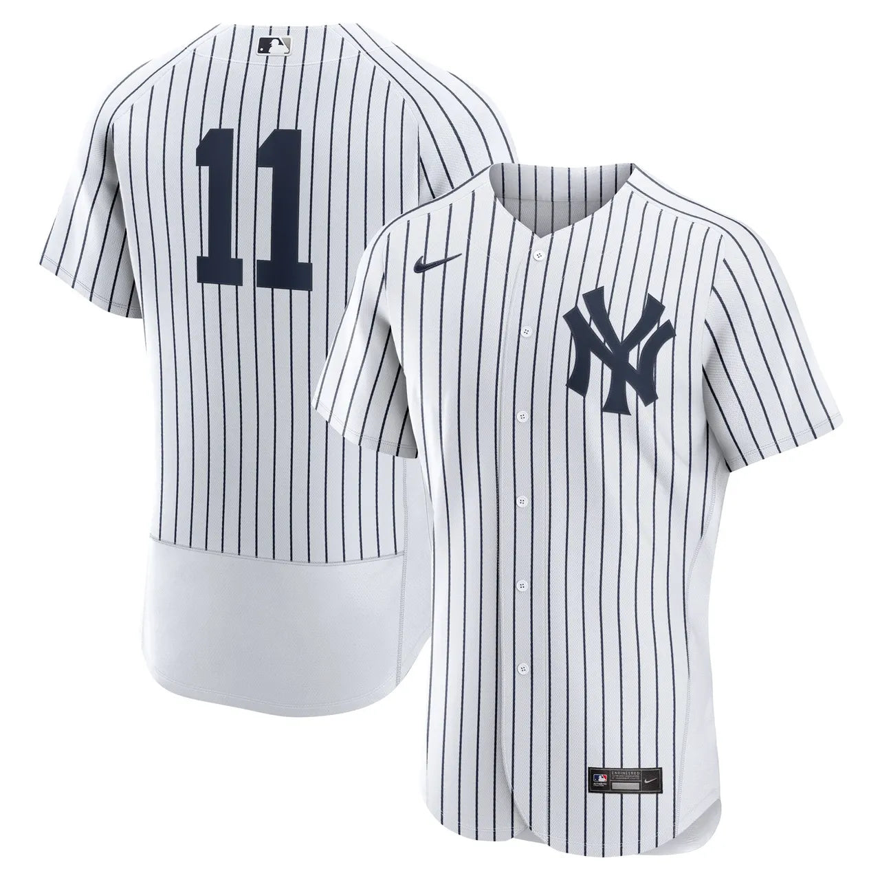 Nike Yankees #11 Pinstripe Jersey - Hình 2