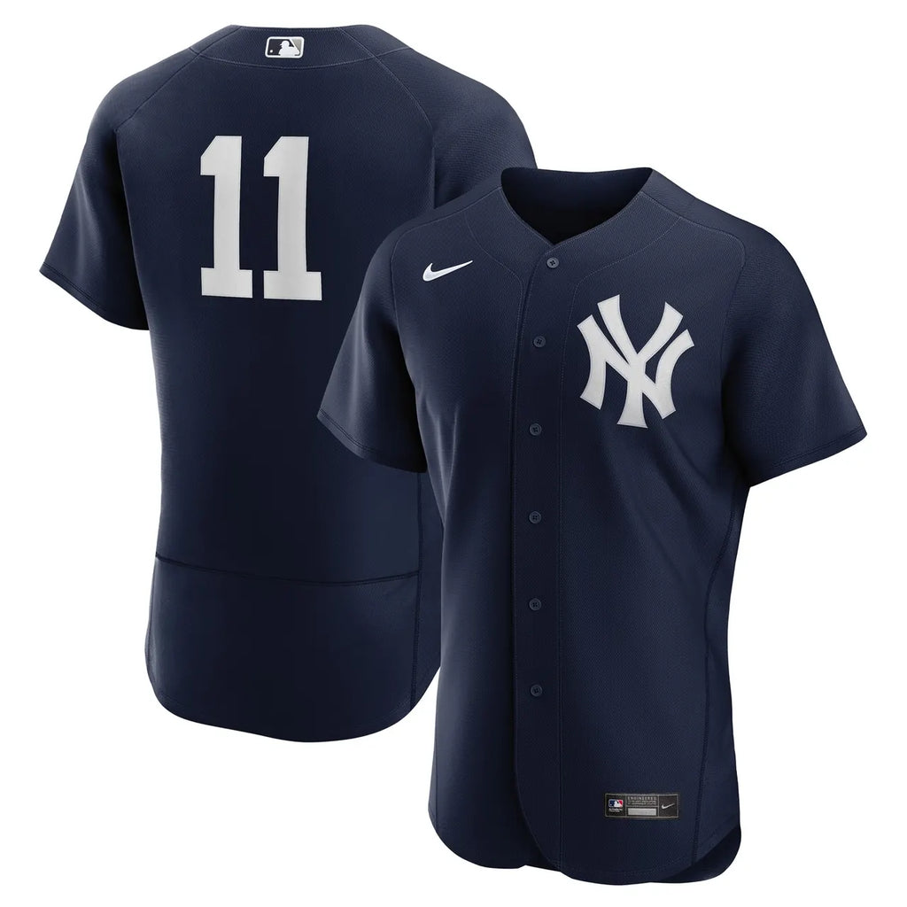Nike Yankees #11 Pinstripe Jersey - Hình 11