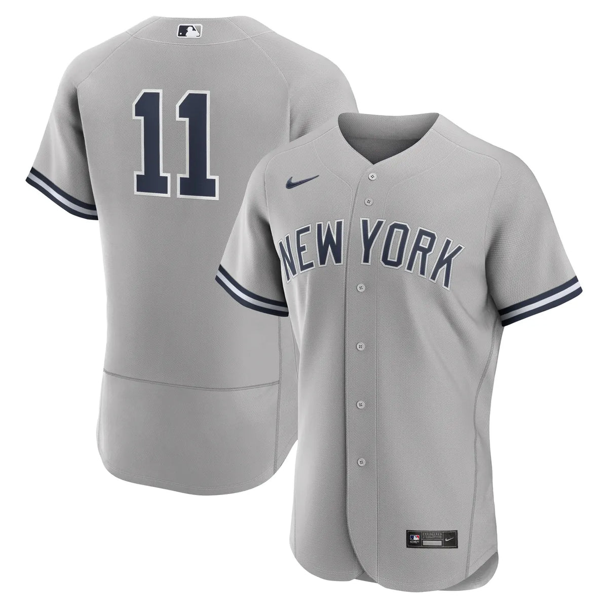 nike aaron Yankees Gray Road Jersey