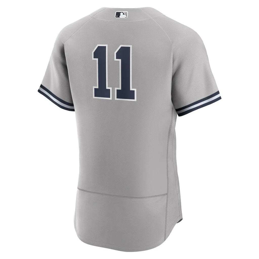 nike aaron Yankees Gray Road Jersey - Hình 4