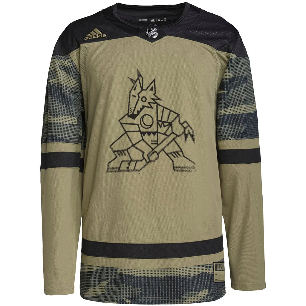 Coyotes Olive Salute Jersey - Hình 3