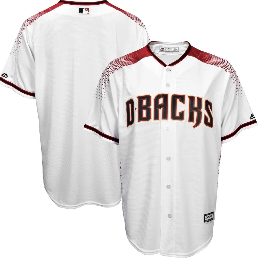 majestic D-backs White Fashion Jersey
