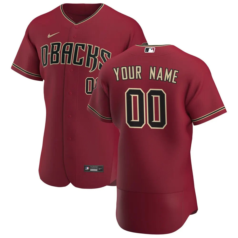 D-backs Sedona Red Custom Jersey
