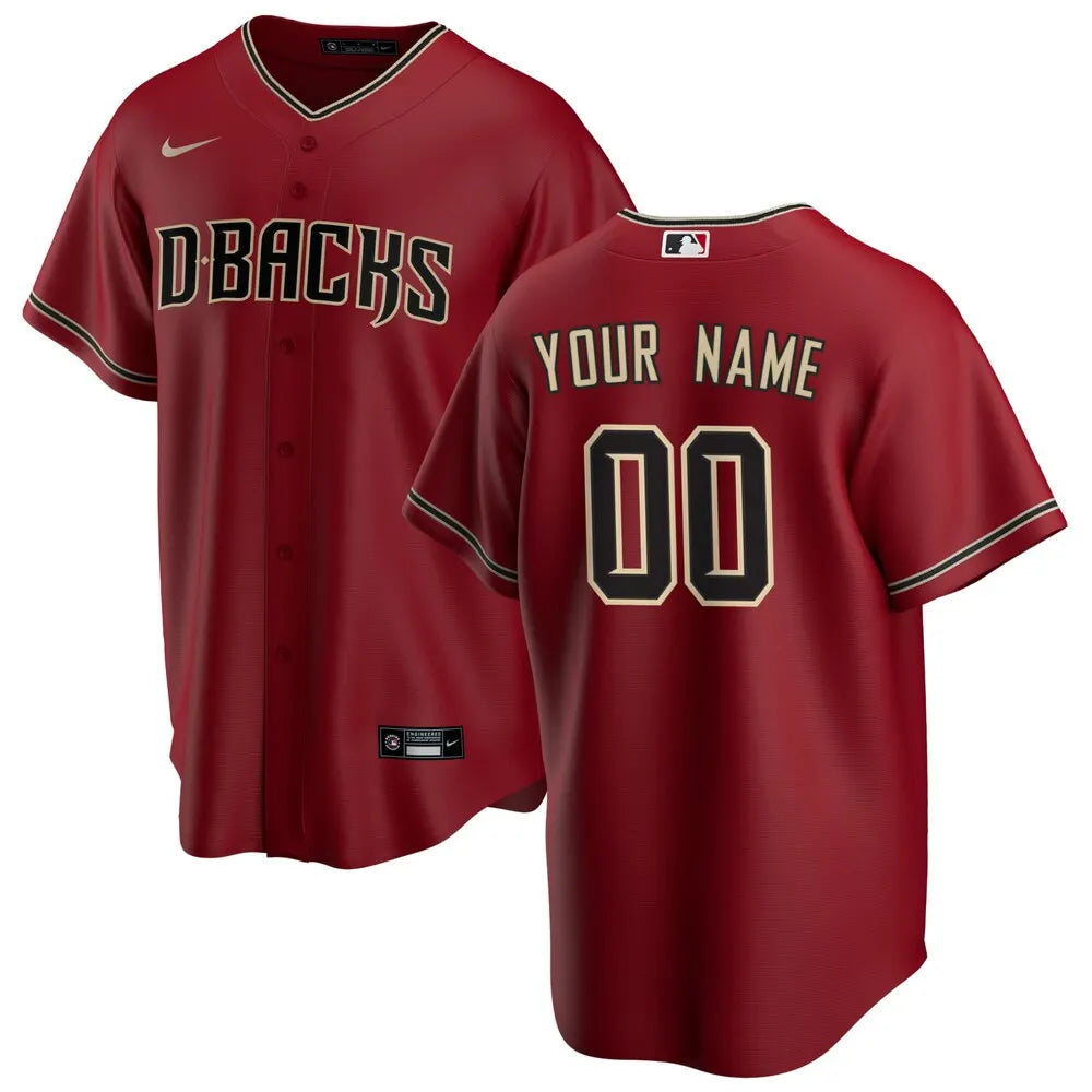 nike D-backs Sedona Red Custom Jersey