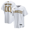 D-backs White Gold Custom Jersey