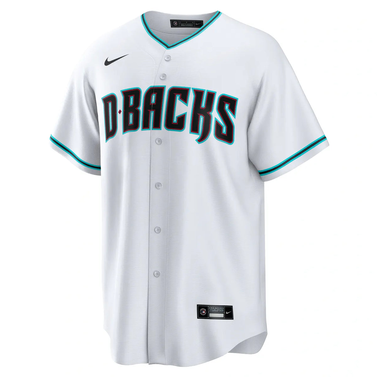 D-backs Nike White Teal Custom Jersey - Hình 3