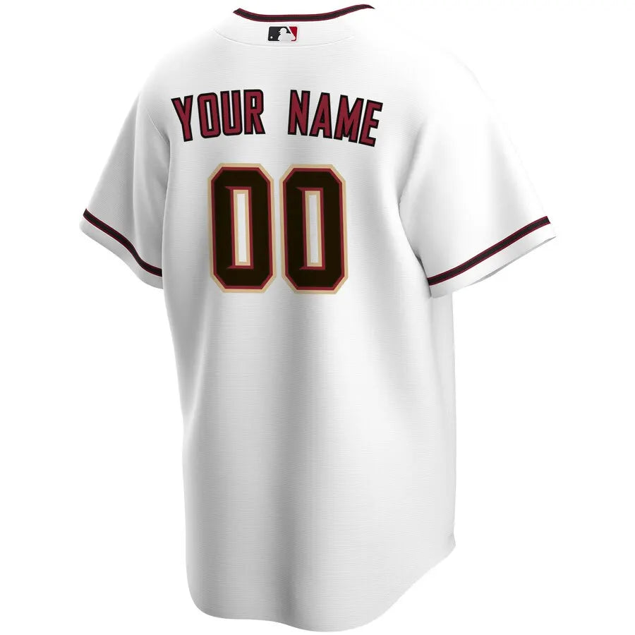 D-backs White Home Custom Jersey - Hình 3