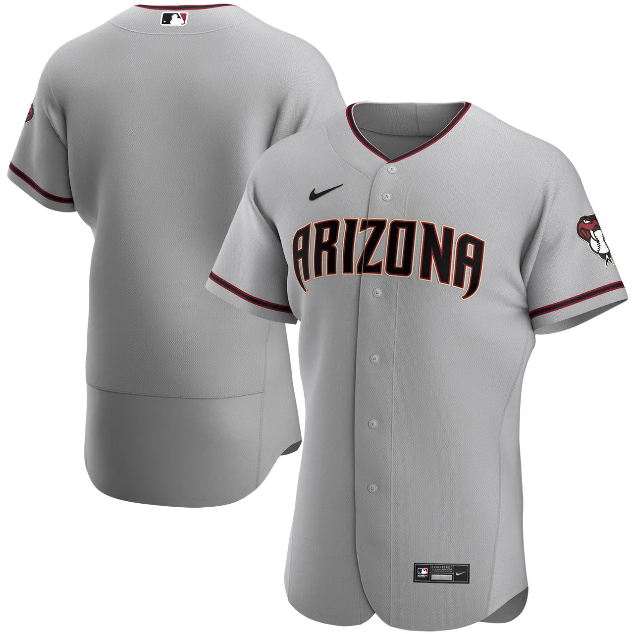 Diamondbacks Gray Alternate Jersey - Hình 2
