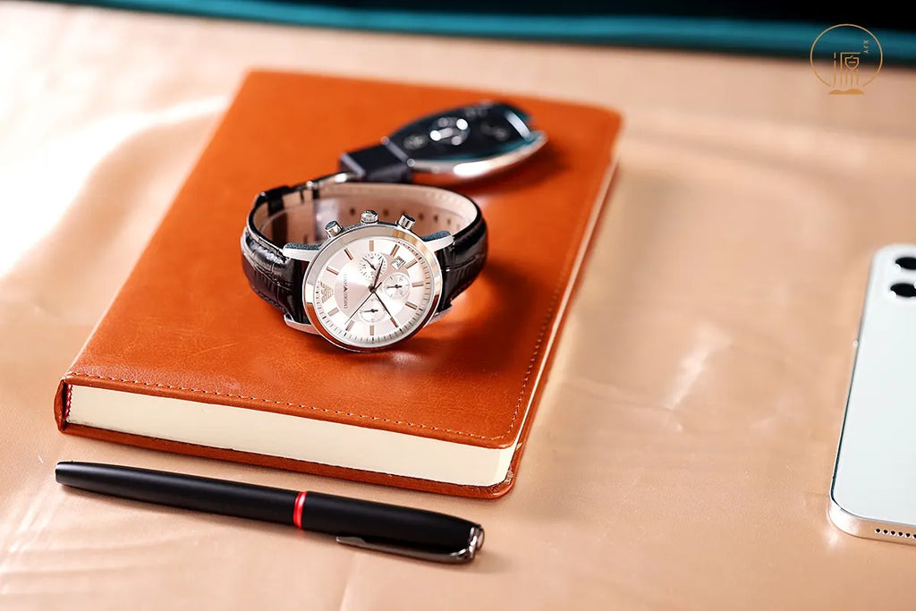 Armani Silver Chronograph Watch - Hình 2