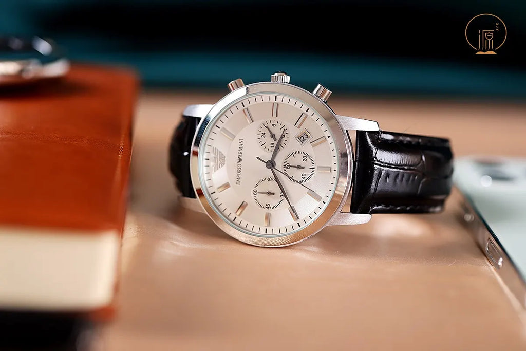 Armani Silver Chronograph Watch - Hình 3