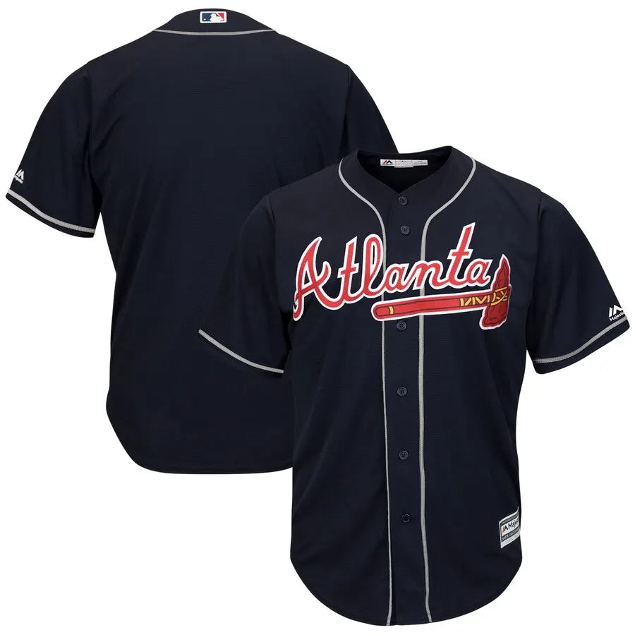 majestic Braves Navy Alternate Jersey