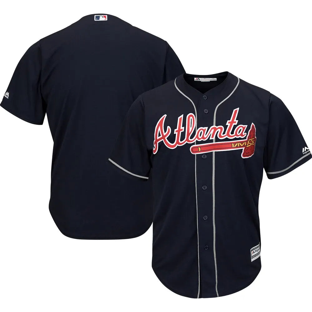 majestic Braves Navy Alternate Jersey