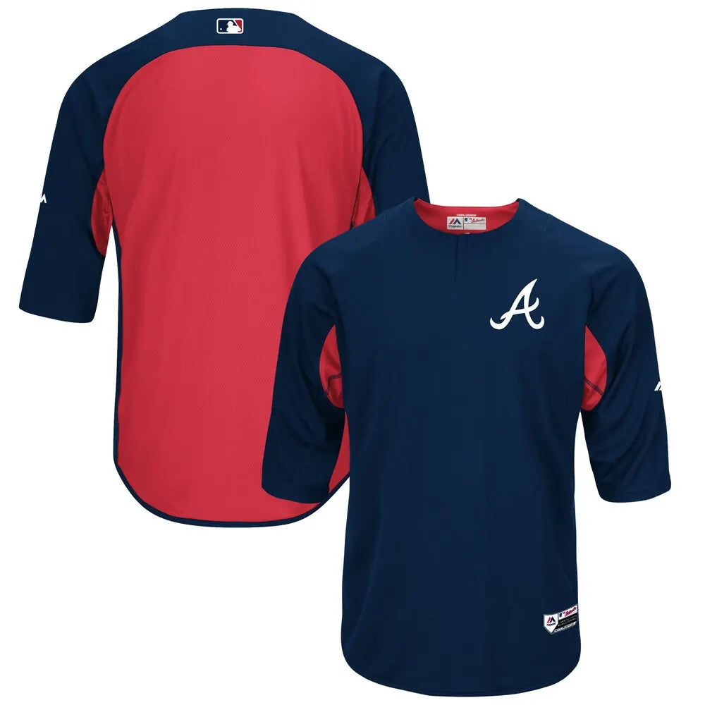 Braves Navy 3/4 Sleeve Jersey