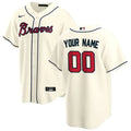 Braves Cream Custom Jersey