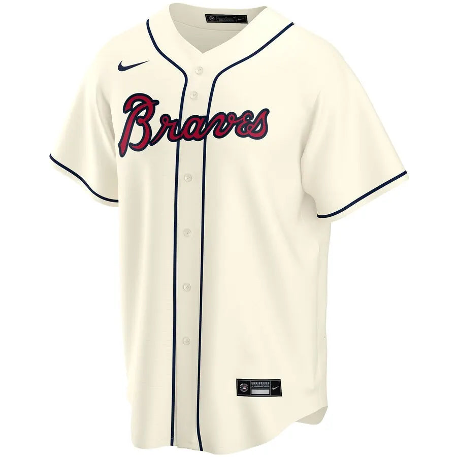 Braves Cream Custom Jersey - Hình 2
