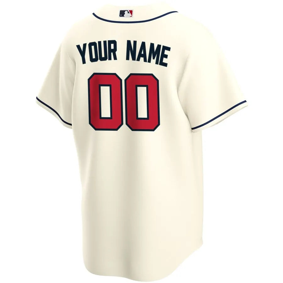 Braves Cream Custom Jersey - Hình 3