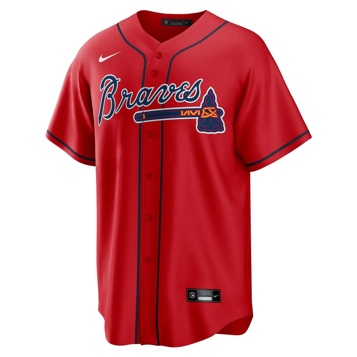 nike Braves Red Alternate Jersey - Hình 3