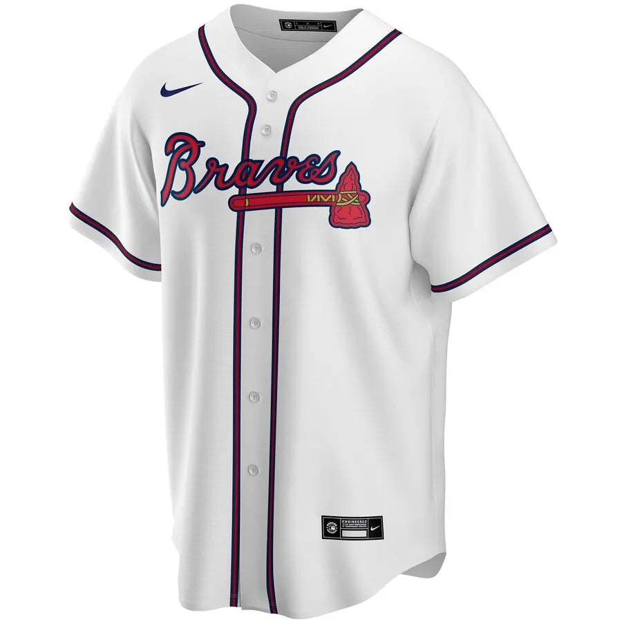 nike Braves White Home Custom Jersey - Hình 2