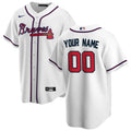 nike Braves White Home Custom Jersey