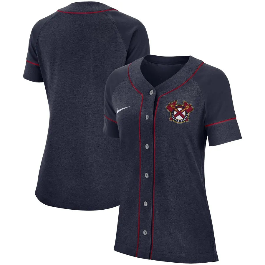 Braves Navy Women's Jersey