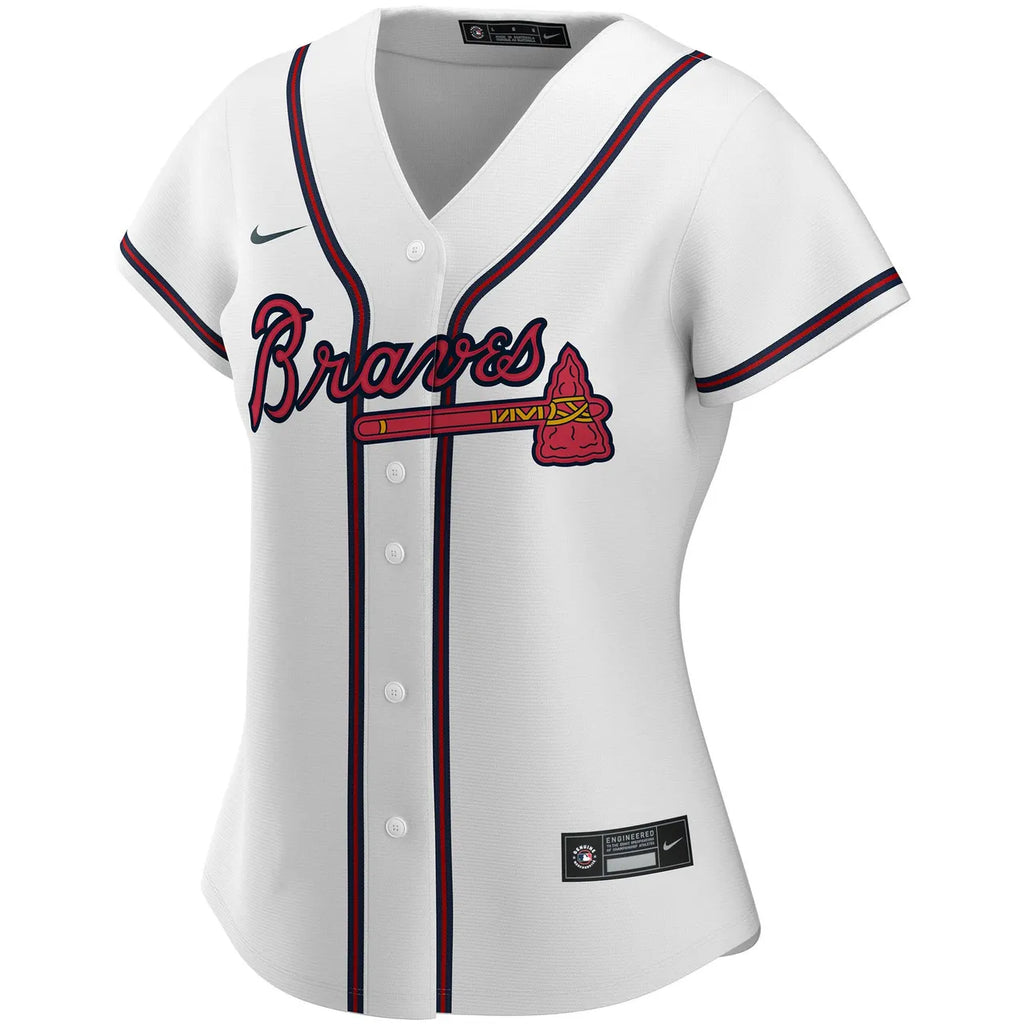 nike Braves White Home Custom Jersey - Hình 3