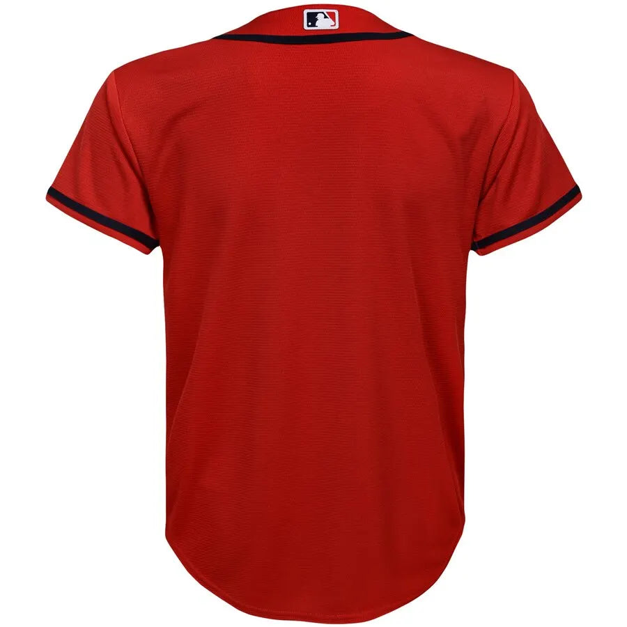 Nike Braves Red Home Jersey - Hình 3