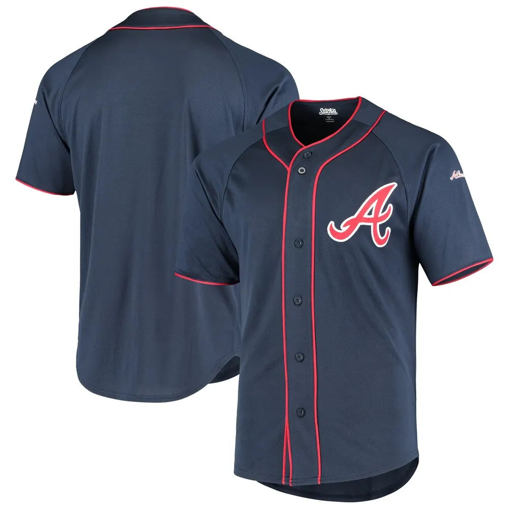 Braves Navy Cooperstown Jersey